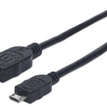 Cable USB de Alta Velocidad Manhattan de USB 2.0 a Macho-Micro USB 2.0 B Macho Negro, 325684