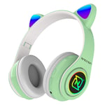 Diadema Audifono Gamer Necnon Inalambrico, Bluetooth,3.5MM,200MAH, LED, Color Verde, NCAB0711RG