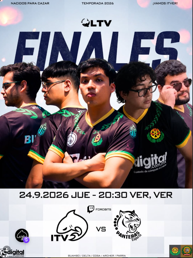 Cartel de las finales LTV de Tiburones ITVER contra Panteras