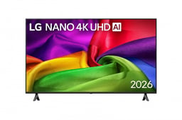 Smart TV de 55" LG NanoCell NU80 55NU800BPSB 4K UHD / 3840 × 2160 / 3 HDMI / USB / Wi-Fi / Bluetooth / Negro