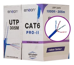 Bobina De Cable CAT6 UTP Enson 12263L305 / 305 Metros / Azul