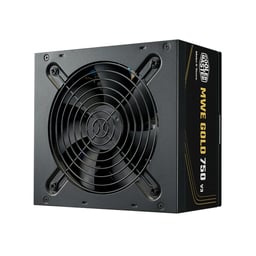 Fuente de Poder 750W Cooler Master MWE 80 Plus Gold ATX/No Modular/24-Pin ATX/Negro/MPE-7506-ACAG-BUS