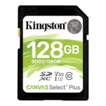 Memoria SDHC 128GB Kingston SDS2/128GB Canvas Select Plus, UHS-I clase 10