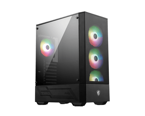 Gabinete MSI MAG FORGE 112R Negro/ Mid Tower/ 4X Ventiladores/ Sin Fuente/ USB 3.2