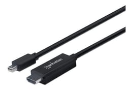 Cable Mini Displayport a HDMI 1080P Manhattan 153232 de 1.8Metros, color Negro