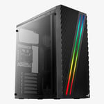 Gabinete Aerocool Streak con Ventana, Midi-Tower, Negro, RGB, ATX, 4718009158573