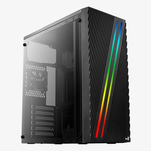 Gabinete Aerocool Streak con Ventana, Midi-Tower, Negro, RGB, ATX, 4718009158573