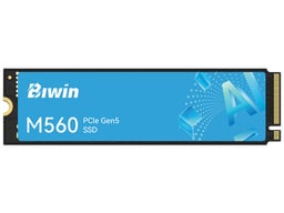 Unidad de Estado Sólido SSD M.2 1TB Biwin M560/PCIe 5.0/11000 MB/s de Lectura/9700 MB/s de Escritura/BM560NN01TB-RGX