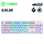 Teclado Mecanico Gamer VSG Alnilam Kailh Azul VG-KM983-WHT-BLU Alambrico/ RGB/ Español/ USB/ Blanco