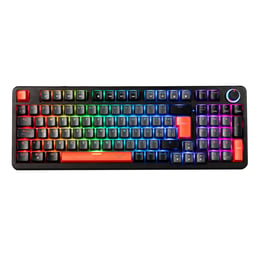 Teclado Mecanico Alambrico Gamer Naceb Technology Python / RGB / Switch Cafe / Español / Gris Oscuro / NA-0972G