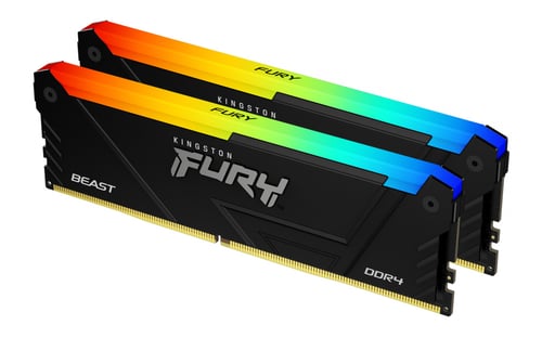 Memoria DDR4 64GB 3200MHZ (2X32GB) Kingston Fury Beast RGB CL16/ Non-ECC/ XMP, KF432C16BB2AK2/64