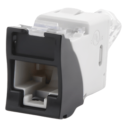 Conector Jack Ultramax CAT6 UTP Siemon U6-H01NS con Montaje Híbrido en Placa de Pared (Plano y Angulado)/Punch Down/Negro