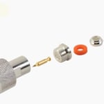 Conector N Macho de Rosca para RG-58/ U, RG-142/ U Plata/ ORO/ Teflon, RFN-1000-1S