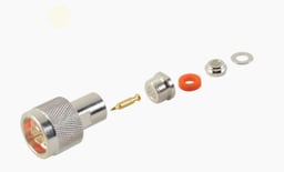 Conector N Macho de Rosca para RG-58/ U, RG-142/ U Plata/ ORO/ Teflon, RFN-1000-1S