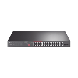 Switch TP-Link TL-SL1226P No Administrable 24 PTOS 10/ 100 POE 802.3AF/ AT 250W+ 2 Puertos Gigabit POE+
