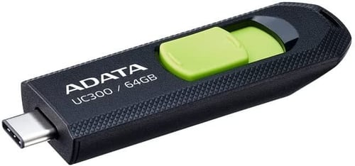 Memoria USB 3.2 64GB Adata UC300 Negro/Verde, ACHO-UC300-64G-RBK/GN
