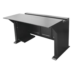 Escritorio Epcom Industrial EM-S02 Para Monitoreo Y Control / Con Acabado En Madera De Poliuretano Y Metal / 1310 x 764 x 801mm / Negro