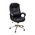 Silla Ejecutiva Naceb NA-0930N Con Reposabrazos, Color Negro, Hasta 120KG
