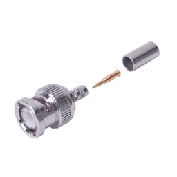 Conector BNC Macho de Anillo Plegable para Cable LMR-195, RG-58/ U, RG-142/ U, Niquel/ Oro/ Delrin, RFB-1106-2