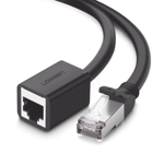 Cable de Extension CAT6 RJ45 F Ugreen/ UTP/ Macho a Hembra/ 3M/ Metodo de Conexión 568B/ Velocidad de Transmisión 1000MBPS/ Ancho de Banda del Canal 250MHZ/ Caja de Cobre/ Negro, 11282