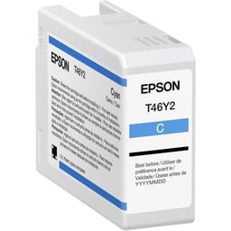 Cartucho de Tinta Epson T46Y200 Cyan de 50 ml/UltraChrome PRO10/para Plotter P900