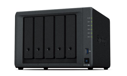 Servidor NAS de Escritorio Synology DS1522+ con 5 Bahias/ Expandible a 15 Bahias/ 8GB de Ram
