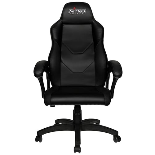 Silla Gamer Nitro Concepts NC-C100-B Negro, Hasta 120KG, Piel/ Nylon