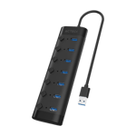 HUB USB 2.0 Macho - 7X USB 3.0, Acteck AC-937054, 5000MBPS, Color Negro