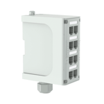 Panel de Parcheo Modular para Fibra Optica Panduit FDME8RG de Instalacion en Riel Din Estandar de 35MM, 8 Puertos Mini-Com, Color Gris