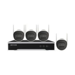 Kit IP Inalambrico Hikvision NK42W0H-1T(E) P 1080P/NVR 4 Canales/4 Camaras Bala P/Exterior/1 HDD de 1TB/Modo Repetidor