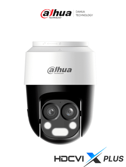 Camara PT Dual Dahua DH-HAC-PT1200BN-IL-A-E2Z 2MPx/Lente 2.8-6mm/6x Zoom Hibrido 2 Lentes/IR Inteligente 50m/Microfono Integrado