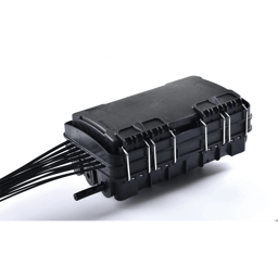Caja de Distribucion de Fibra Optica para 24 Empalmes/ Con 16 Acopladores SC/ APC Simplex/ Exterior IP65/ Color Negro, FDP-420E-16