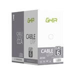 Bobina de cable UTP Cat6 GHIA GCB-005 color gris 23AWG 305 metros 1000FT Certificación CE/ROHS