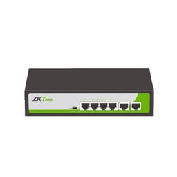 Switch ZKTeco PE042-55-C / 4 Puertos Fast Ethernet PoE AF-AT / 2 Puertos RJ45 10/100 / No Administrable / Soporta Hasta 250m Sobre UTP Cat6 / Protección Contra Descargas