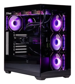 Gabinete Naceb Technology NA-0637N / Media Torre / Cristal Templado / 3 Ventiladores ARGB / ATX – MICROATX / Color Negro