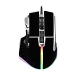 Mouse alámbrico Game Factor MOG602-BK gamer / RGB / color negro / USB / 19000 DPI / 8 botones