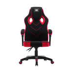 Silla Gamer Vorago Start The Game CGC301-RD Reclinable, Soporta Brazos, Forro en Tela, Negro/ Rojo