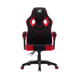 Silla Gamer Vorago Start The Game CGC301-RD Reclinable, Soporta Brazos, Forro en Tela, Negro/ Rojo
