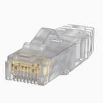 100 Piezas Conector Plug CAT6A Chapado en Oro/ Niquel de 50 Micras Panduit SP6X88-C