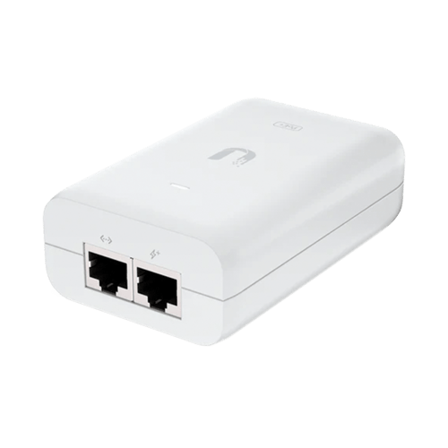 Adaptador POE Ubiquiti 48VDC/0.65A Puerto Gigabit, U-POE-AT