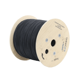 Carrete De 2 Km De Fibra Óptica LINKEDPRO Aérea Tipo Drop Redonda (Figura 0) G.657A2 / Monomodo / 1 Hilo / Forro De 3 Mm / RDC1FOG657A2 / 2Km