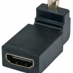 Adaptador HDMI a Micro HDMI 4K Angulo 90° Hacia Arriba Manhattan 353441 Negro