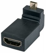 Adaptador HDMI a Micro HDMI 4K Angulo 90° Hacia Arriba Manhattan 353441 Negro
