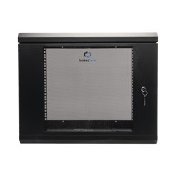 Gabinete De Pared De 9U LinkedPro SR1909LH3G Con Puerta De Cristal Templado/455mm De Profundidad/Rack De 19''/Acero Reforzado/Color Negro