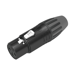 Conector XLR Hembra SEETRONIC Carcasa Enchapada En Negro / Contactos Enchapados En Plata / SCMF3-B