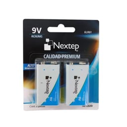 Blíster Con 2 Pilas Alcalinas Cuadradas 9 V Nextep NE-282D 6LR61