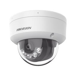 Camara Mini Domo IP HIKVISION DS-2CD1123G2-LIU/2MPX/Lente 2.8MM/IR 30M + Luz Blanca/Microfono Integrado/Antivandalico IK08/ACUSENSE LITE/IP67/H.265+/H.264+/POE/ONVIF