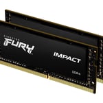 Memoria SODIMM DDR4 64GB (2X32GB) 3200MHZ Kingston Fury Impact CL20, KF432S20IBK2/64