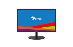 Monitor 18.5" Stylos STPMOT1B, LED, Full HD, HDMI, VGA, 60Hz, color negro
