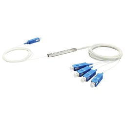 Splitter (Divisor Optico) Tempo, TM-PLC-1X4UPC, Tipo PLC, de 1X4, Conectores SC/UPC